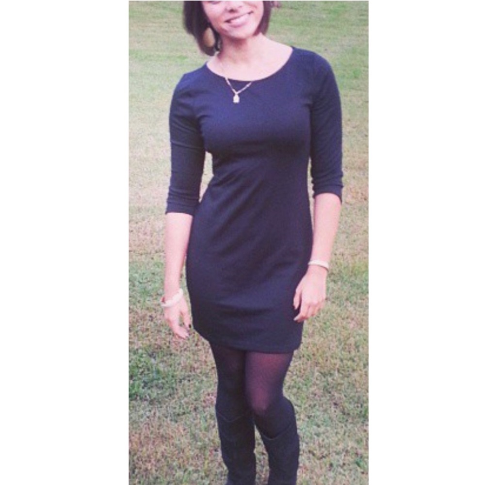Black Old Navy Dress with Cute Button Details!